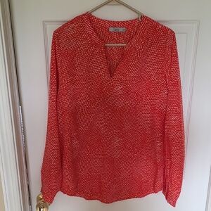 Dalia Women's Organge/Red V-Neck Top